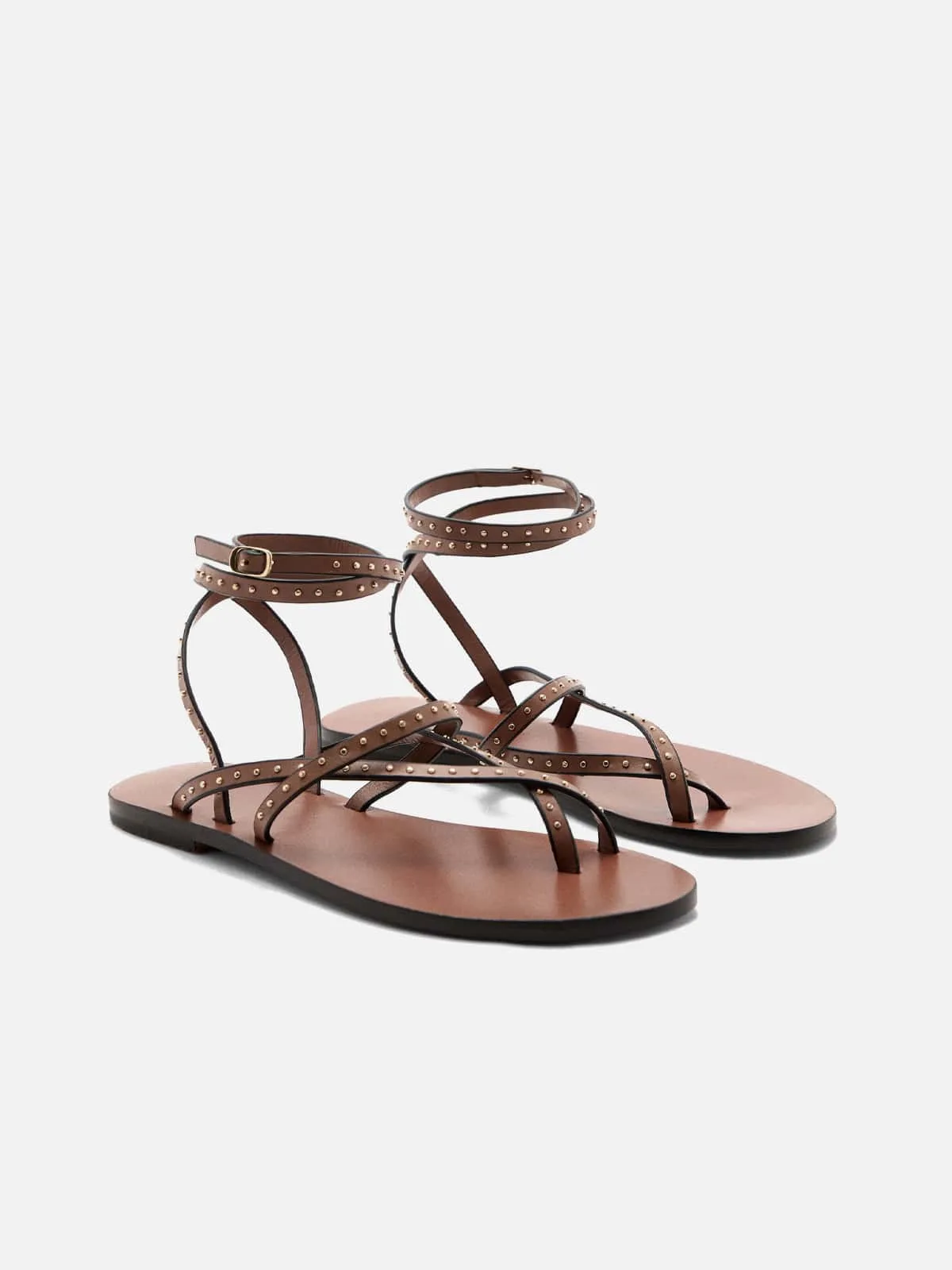 Studded Leather Sandals - Image 2